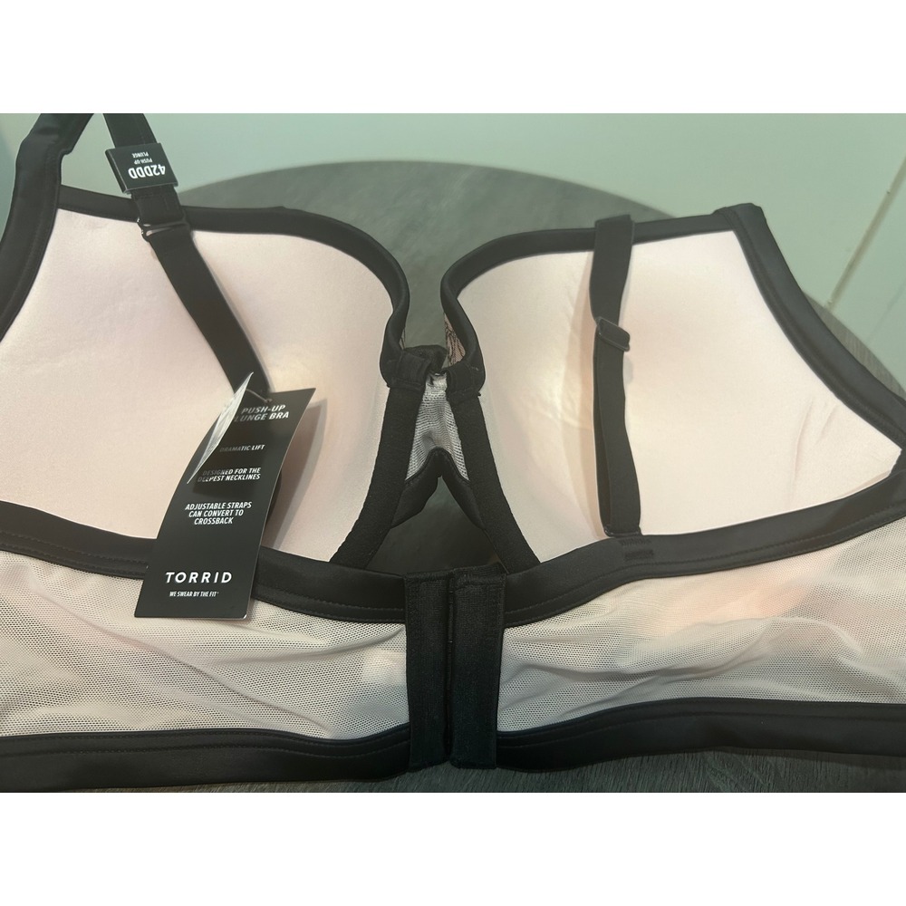 Torrid Plunge Push-Up Embroidered‎ Lace Straight Back Bra Lingerie - Picture 11 of 11